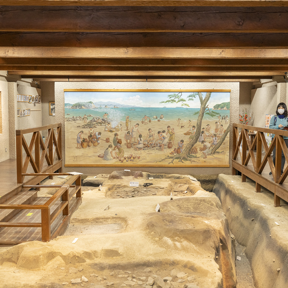 土器製塩遺跡をそのまま復元